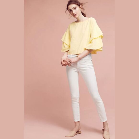 NWT Pilcro Script High-Rise White Skinny Jeans - 30 Waist - Picture 1 of 8